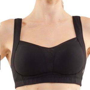 𝅺LULULEMON Ta Ta Tamer Black Running Sports Bra Women's Size 4